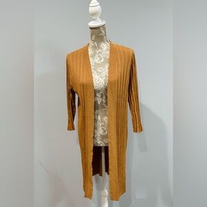 Chico's Rust Open Front Cardigan